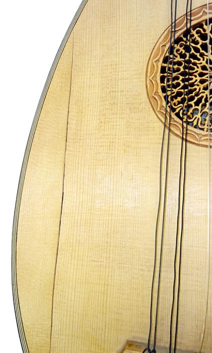 Greek Oud/Oudrn body front crack left side