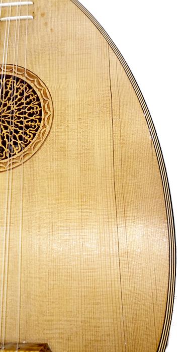 Greek Oud/Oudrn body front crack right side